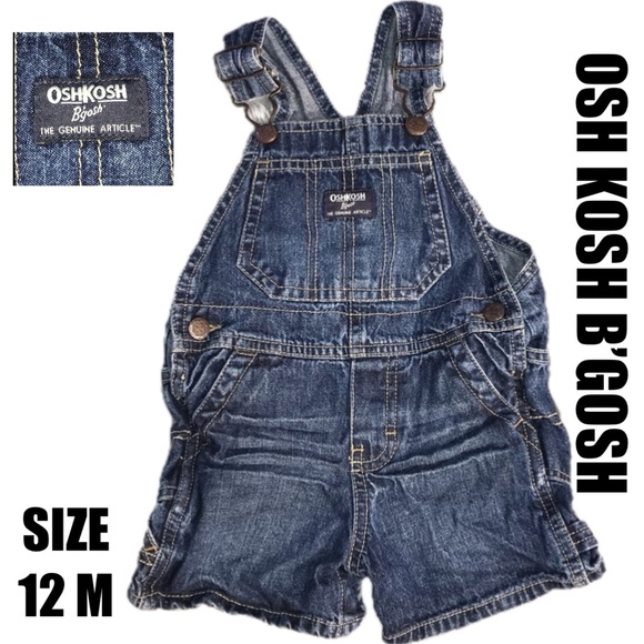 OSH KOSH B’GOSH JEAN OVERALL SHORTS 12 M - Picture 12 of 12